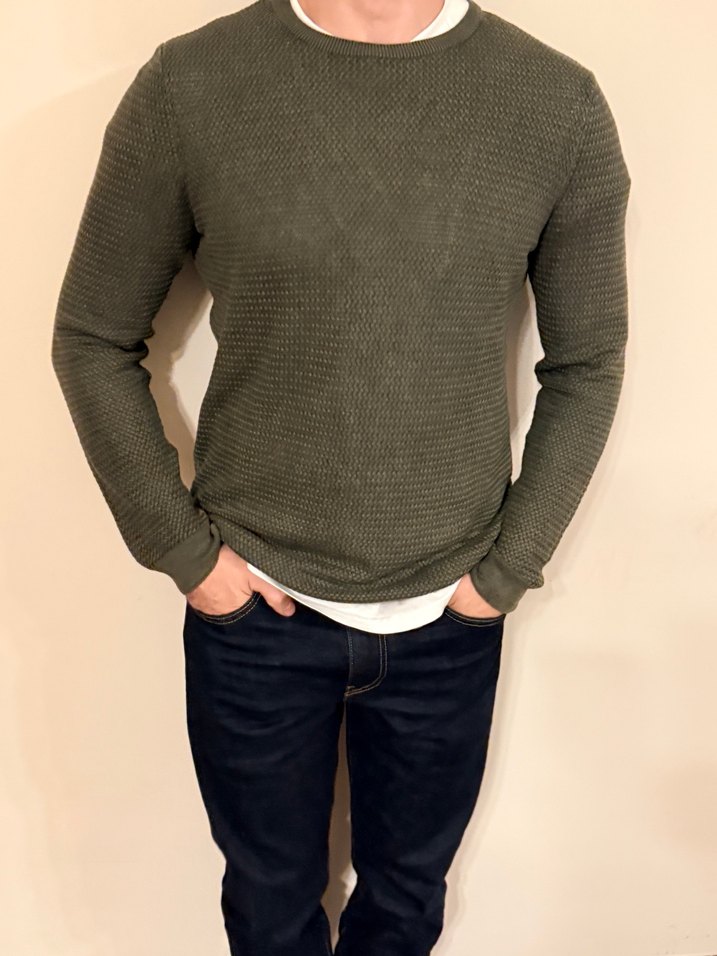 Gri Erkek Triko Sweatshirt - Görsel 2