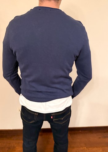 Erkek Lacivert Kazak - Görsel 4