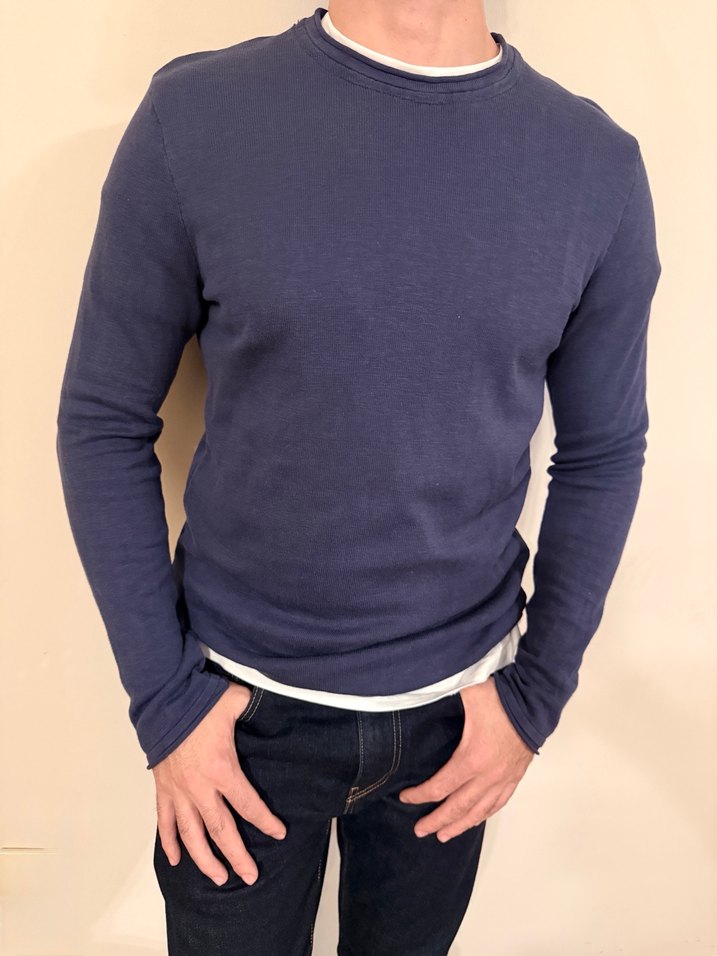 Erkek Lacivert Kazak - Görsel 2