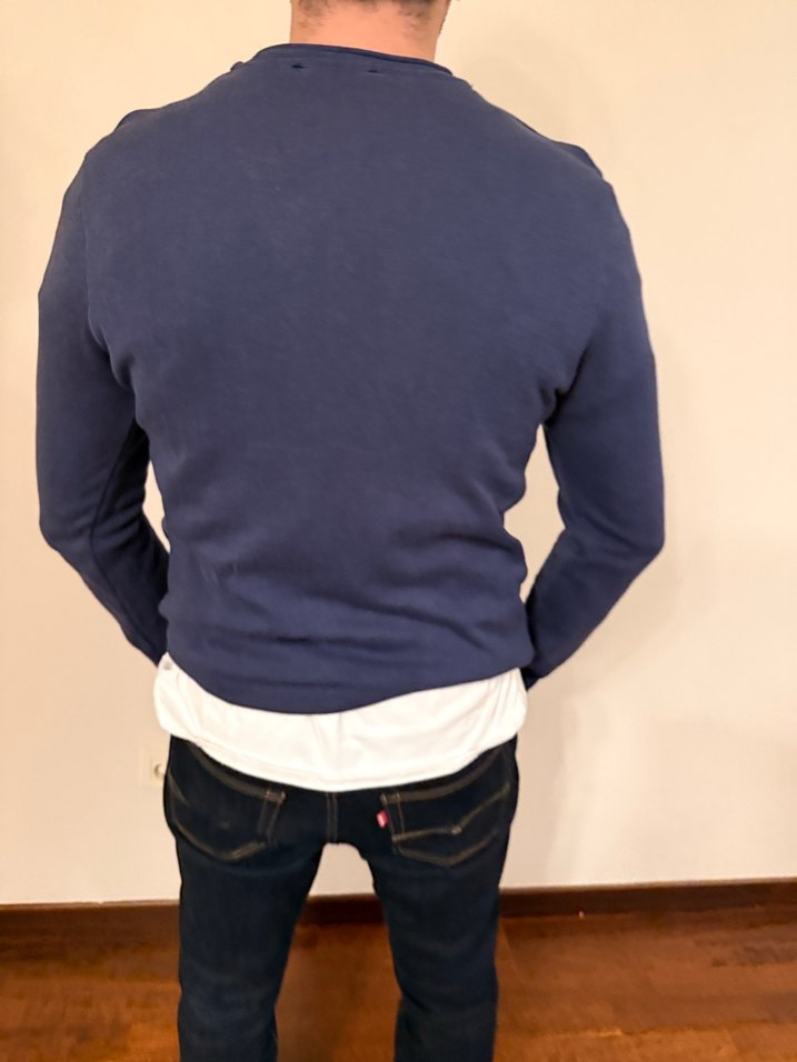 Erkek Lacivert Kazak - Görsel 4