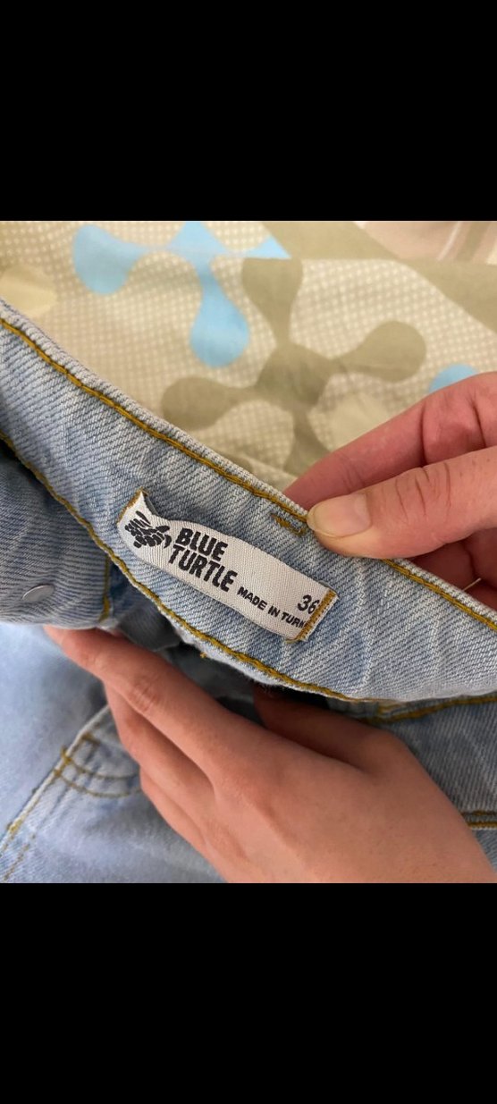 Mavi Denim Midi Etek Yırtmaçlı - Görsel 3