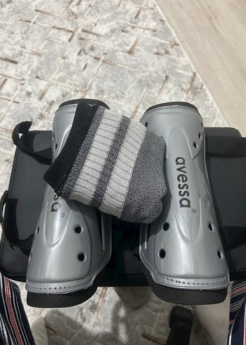 Gri Biker Diz Koruyucu Velcro Bantlı - Görsel 2