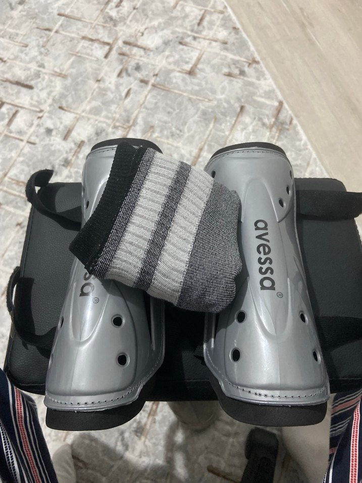 Gri Biker Diz Koruyucu Velcro Bantlı - Görsel 2