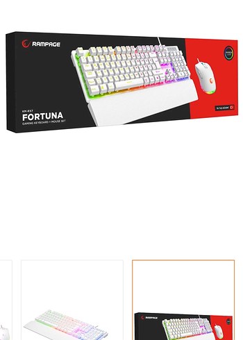 Rampage Fortuna V2 Beyaz RGB Mekanik Klavye - Görsel 6