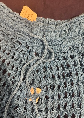 Örgü Detaylı Bohem Kadın Triko Pantolon - Görsel 2