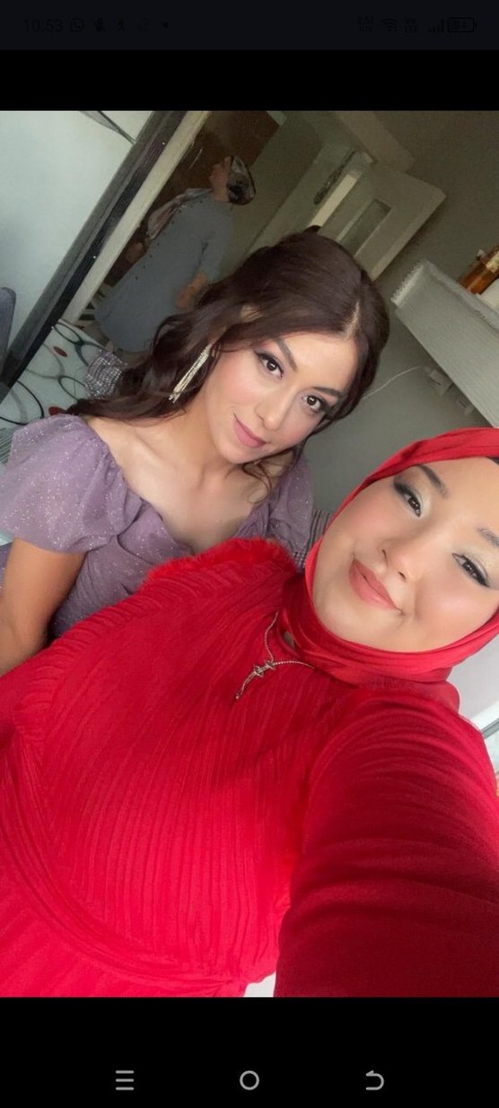 Mor Drapeli Uzun Abiye Elbise - Görsel 4