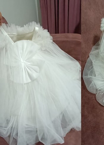 Kız Çocuk Beyaz Fırfırlı Bohem Elbise - Görsel 2