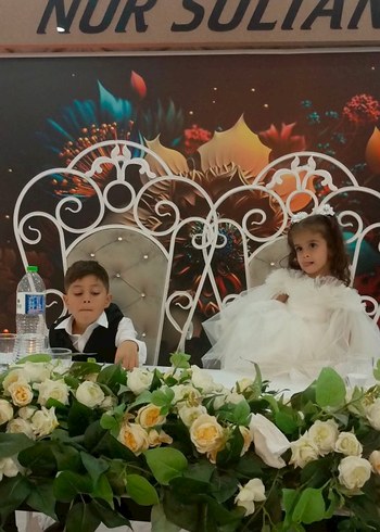 Kız Çocuk Beyaz Fırfırlı Bohem Elbise - Görsel 3