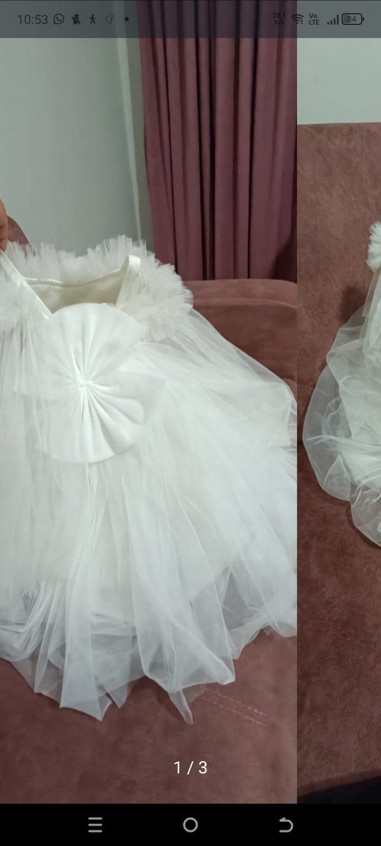 Kız Çocuk Beyaz Fırfırlı Bohem Elbise - Görsel 2