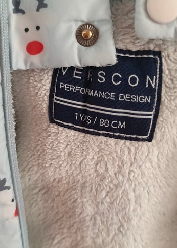 Gri Polar Bebek Tulum, Kürklü ve Baskılı. - Görsel 2