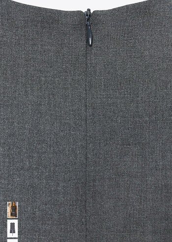 Gri Denim Tie-Dye Mini Elbise - Görsel 7