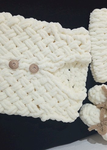 puffy ipten bebek yelek seti - Görsel 6