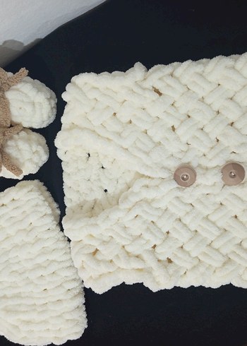 puffy ipten bebek yelek seti - Görsel 4