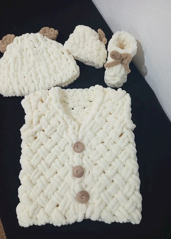 puffy ipten bebek yelek seti - Görsel 2