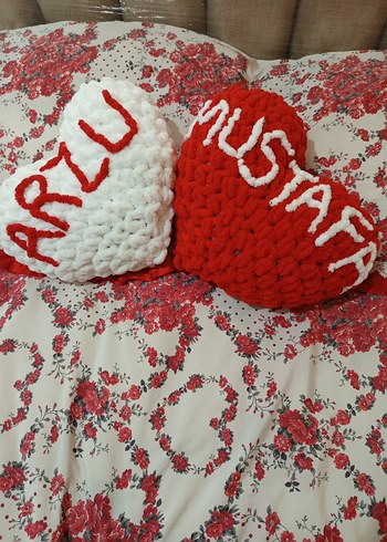 isimli kalp yastık - Görsel 2