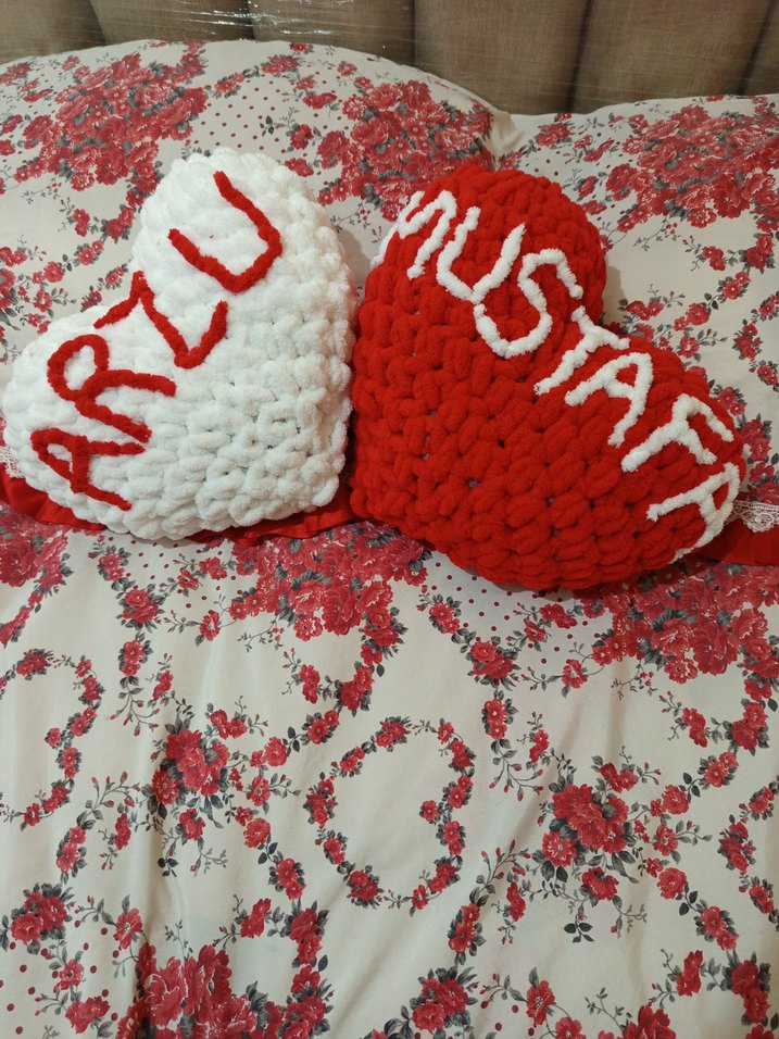 isimli kalp yastık - Görsel 2