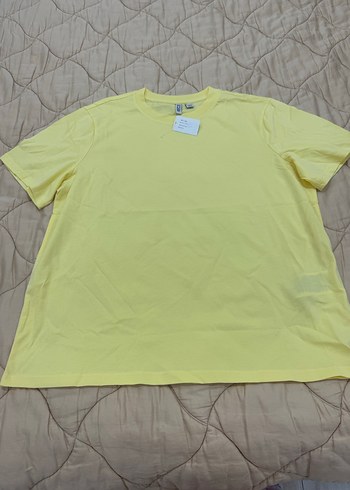 Sarı Kısa Kollu Basic Tişört - Görsel 2