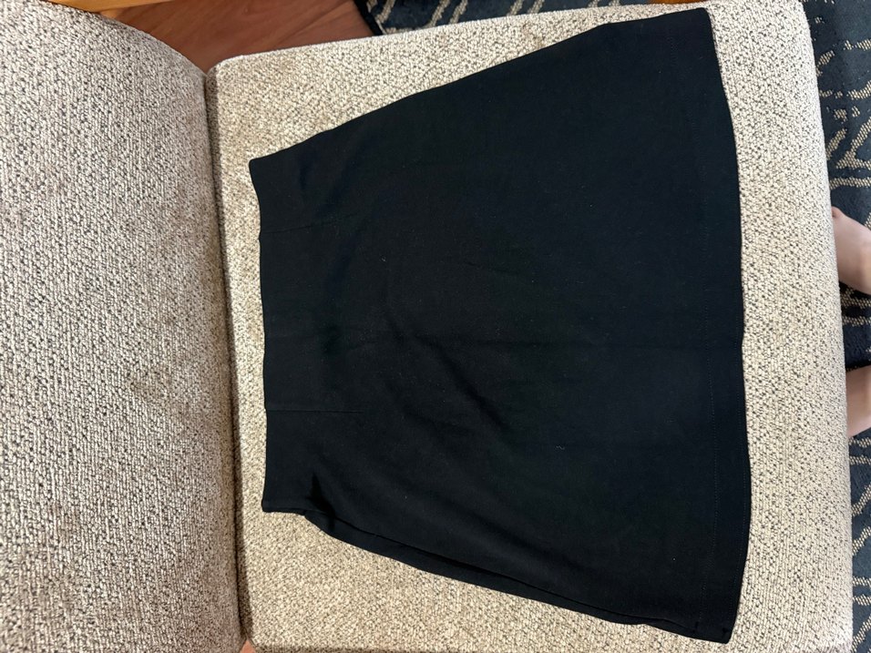 Siyah Midi Hamile Eteği Fermuarlı - Görsel 2