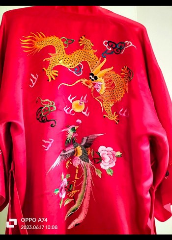 İPEK EL İŞİ KİMONO - Görsel 3