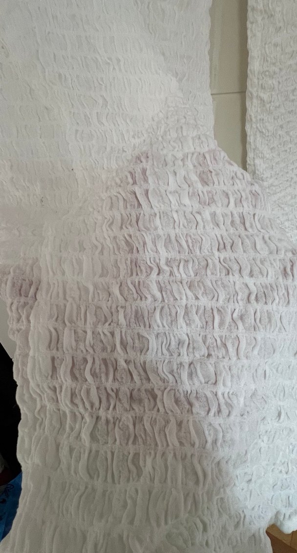 Beyaz Pilili Salaş plaj Pantolonu - Görsel 3