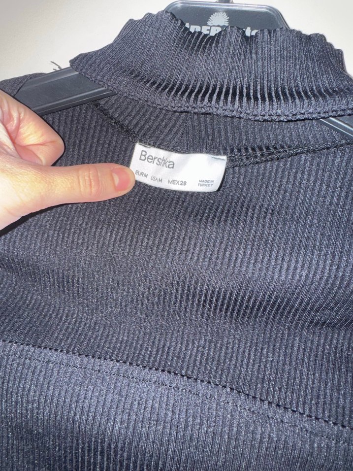 Bershka Kadın Siyah Boğazlı İnce Triko Kazak - Görsel 2