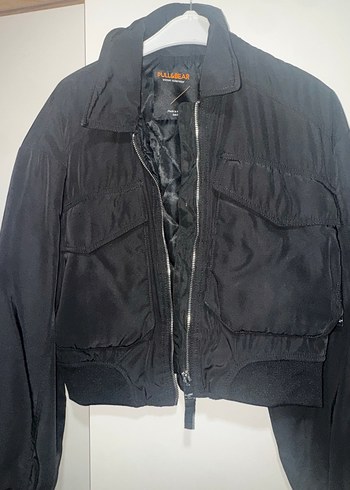 Pullu and bear fermuarlı bomber ceket - Görsel 2