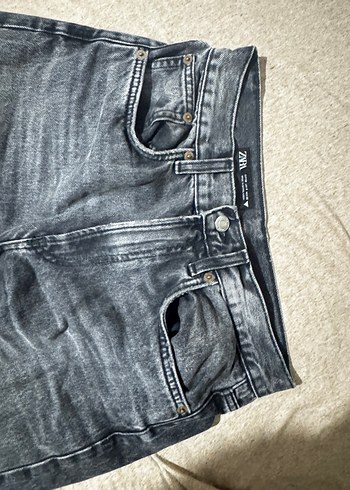 Zara boru paça gri jean - Görsel 4