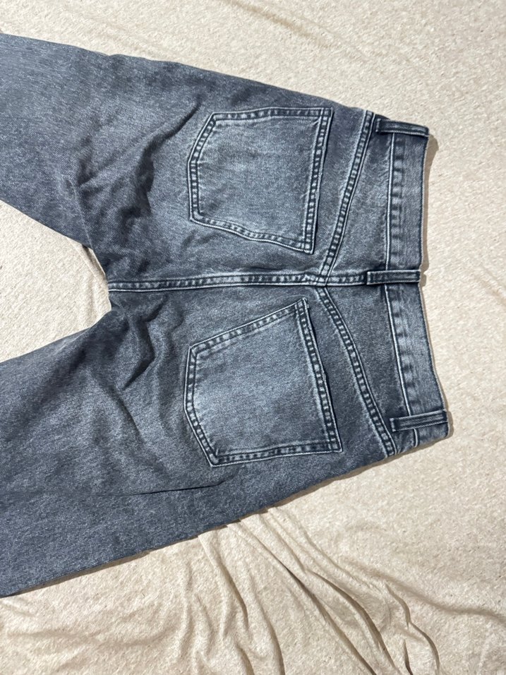 Zara boru paça gri jean - Görsel 3