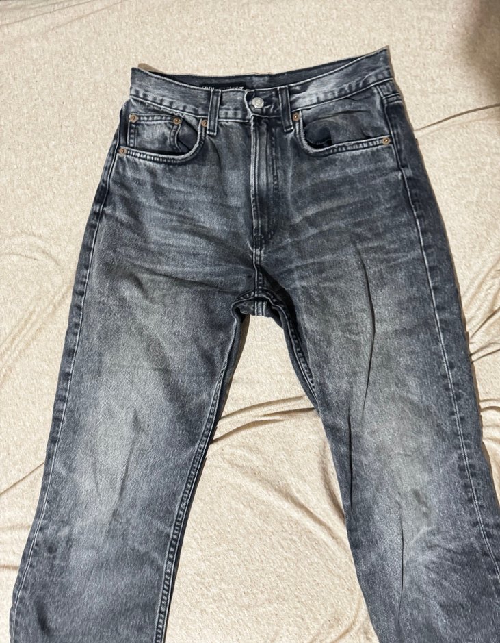 Zara boru paça gri jean - Görsel 2