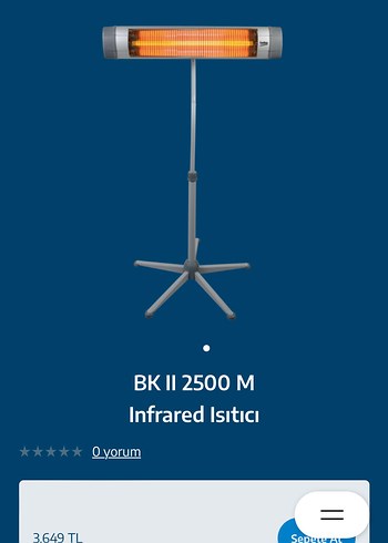 BK II 2500 M Infrared Isıtıcı