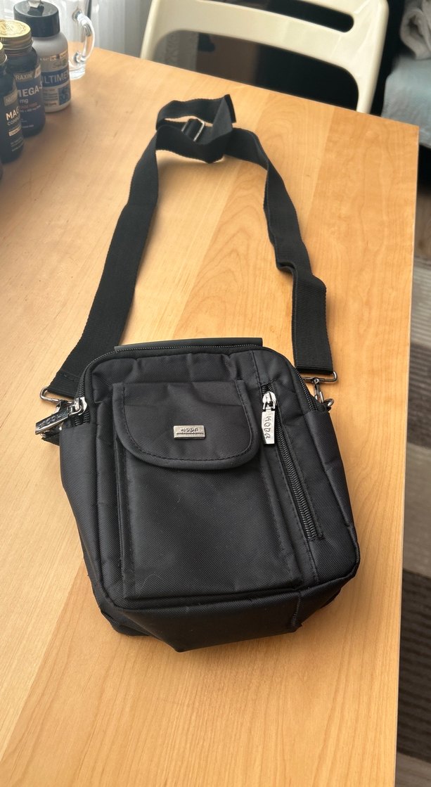 Siyah Erkek Omuz Çantası, Tokalı - Görsel 3