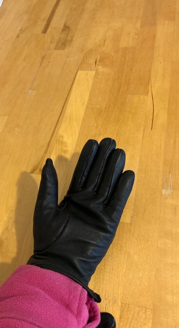 Siyah orjinal kuzu Deri Biker Kadın Eldiveni - Görsel 3