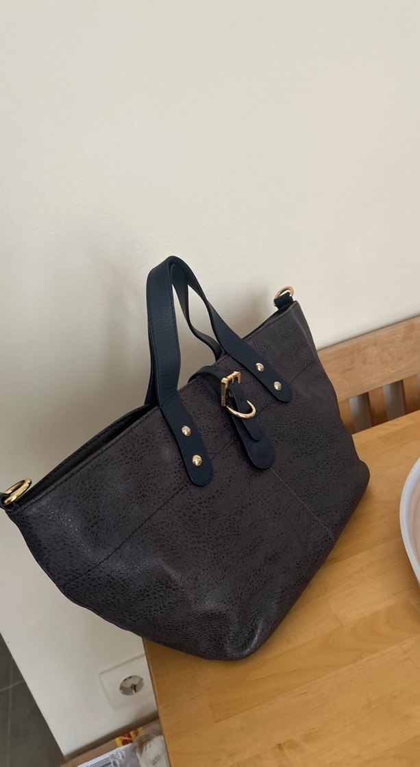 DESA marka sıfır çanta  Tokalı Gri lDeri Kadın Çantası - Görsel 3