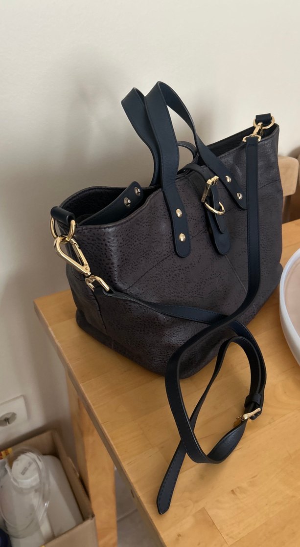 DESA marka sıfır çanta  Tokalı Gri lDeri Kadın Çantası - Görsel 4