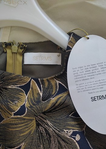 Drapeli Uzun Kollu Gold Kadın Abiye s-m (36-40) beden uyumlu - Görsel 7