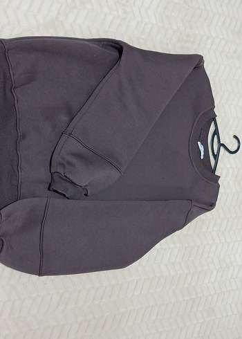 Kadın Gri Bisiklet Yaka Sweatshirt - Görsel 3