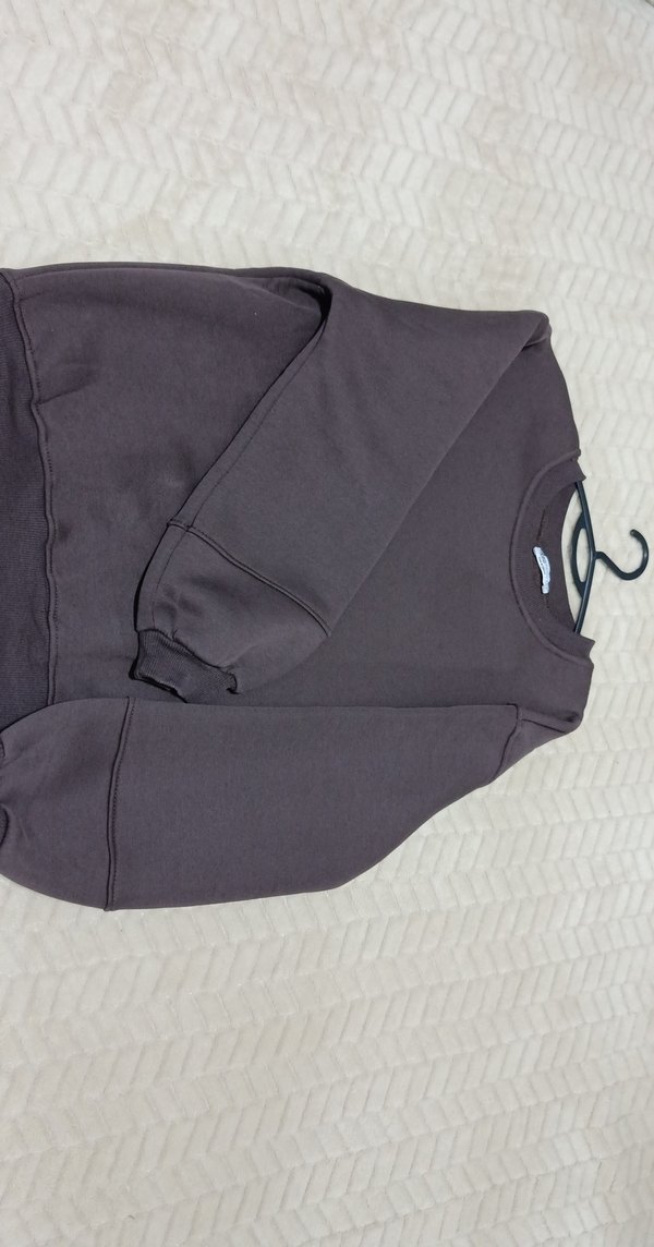 Kadın Gri Bisiklet Yaka Sweatshirt - Görsel 3