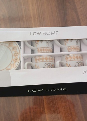 Beden LCW HOME 6 kişilik kahve fincanı takımı Fil Desenli