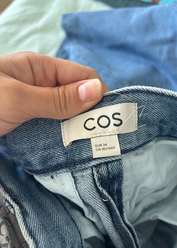 Cos Kadın Mavi Bol Kesim Midi Denim Pantolon
