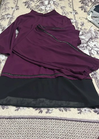 Uzun Mor Salaş Kadın Tunik - Görsel 2
