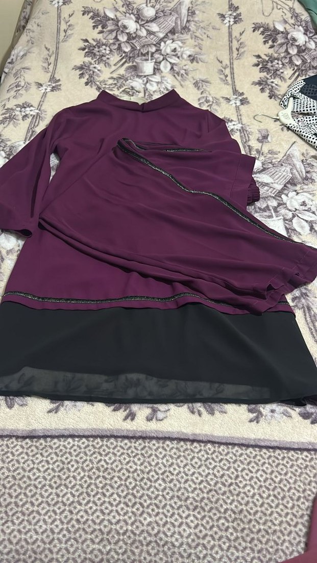 Uzun Mor Salaş Kadın Tunik - Görsel 2