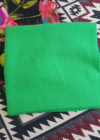 Renkli Çiçek Desenli Fırfırlı Bohem Kadın EŞARP  - Görsel 2