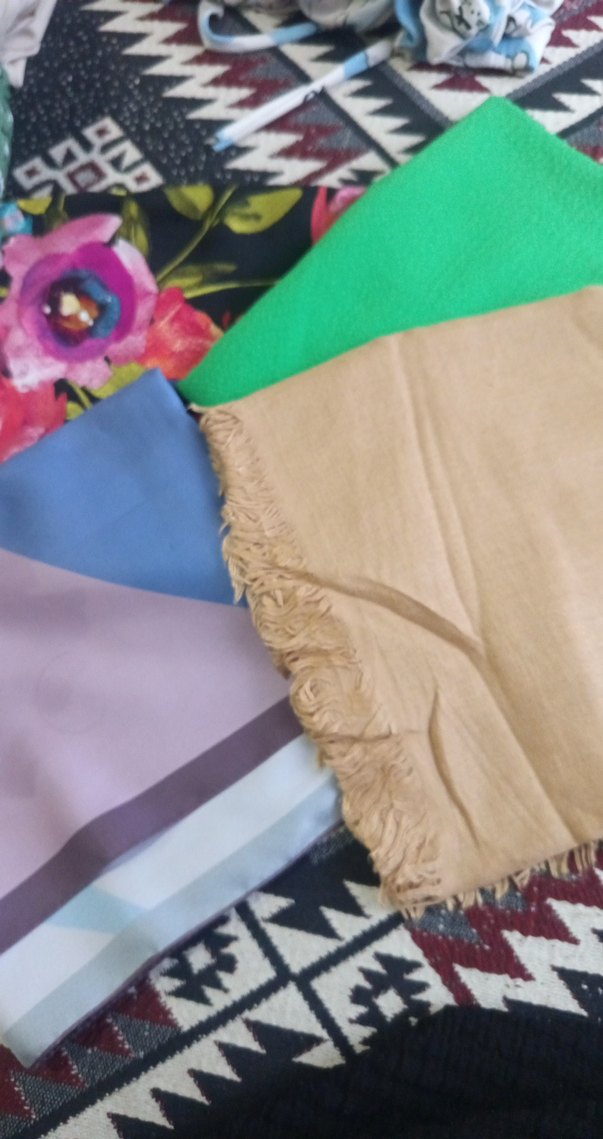 Renkli Çiçek Desenli Fırfırlı Bohem Kadın EŞARP  - Görsel 5