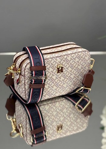 Beden kahverengi Renk Tommy Hilfiger Desenli Kadın Kol Çantası