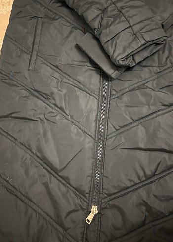 Siyah Kadın Uzun Kışlık Mont Kürklü - Görsel 4