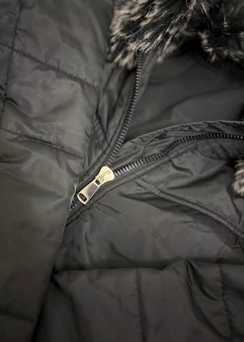 Siyah Kadın Uzun Kışlık Mont Kürklü - Görsel 3