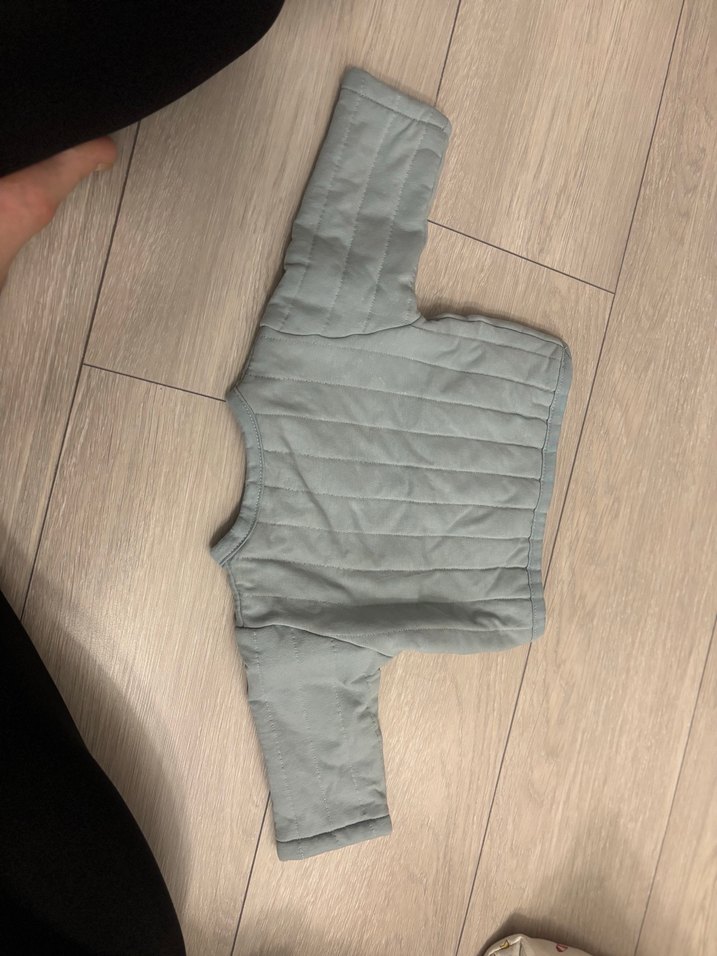 Mint yeşili organik bebek hırka - Görsel 3