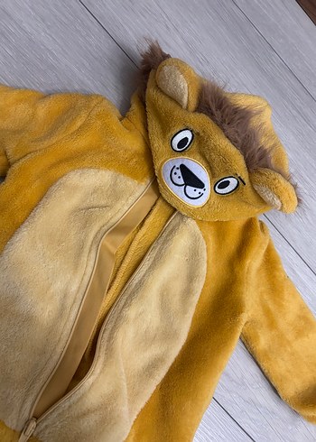 Peluş Aslan Desenli Bebek Tulumu - Görsel 3