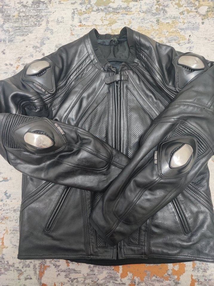 Frank Thomas deri erkek motorcu montu. - Görsel 3