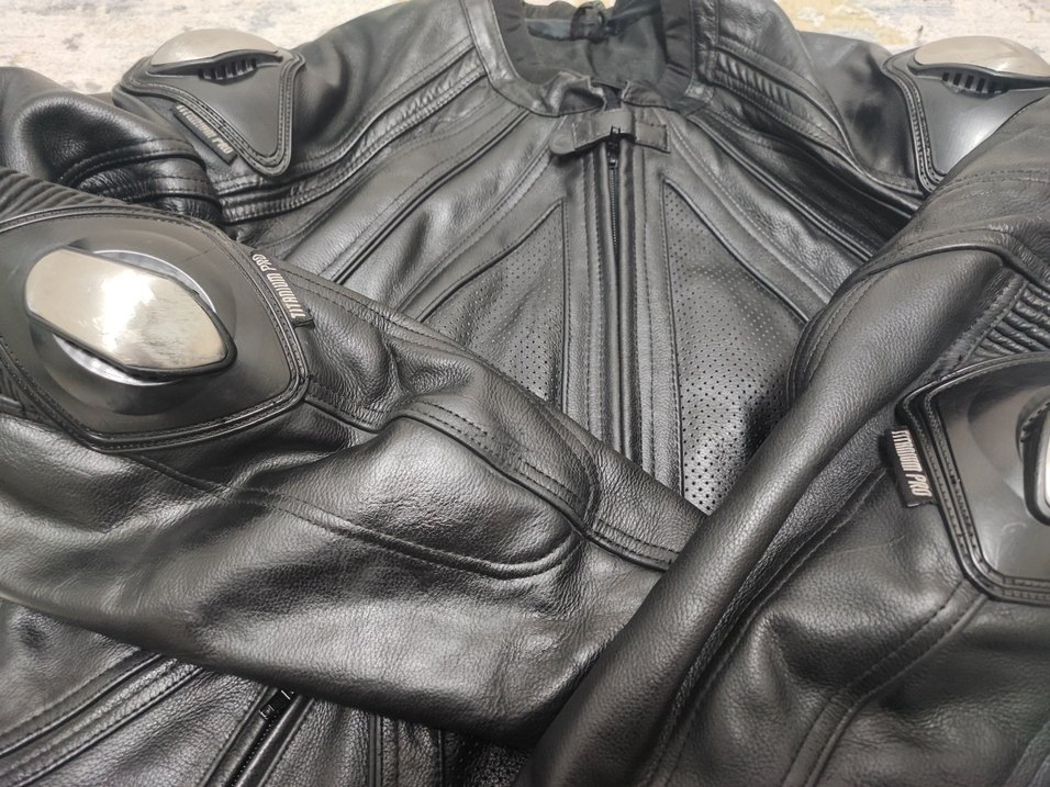 Frank Thomas deri erkek motorcu montu. - Görsel 4